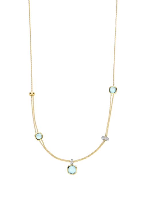 Ti Sento Layered Cushion Necklace