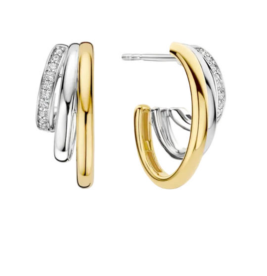Ti Sento Zirconia Structure Earrings