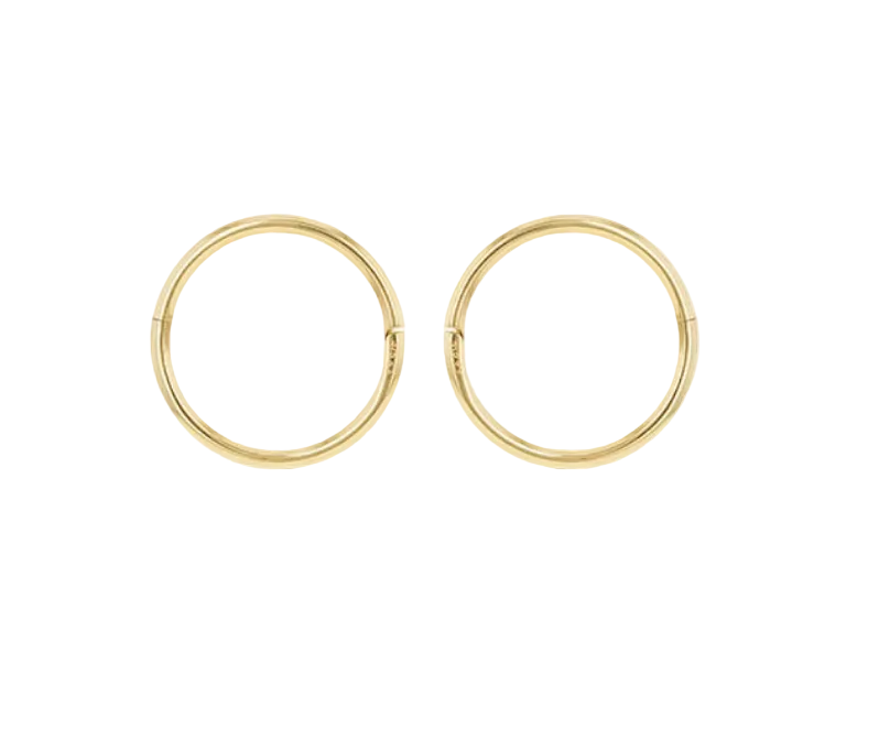 9ct Yellow Gold Endless Hoop Earrings
