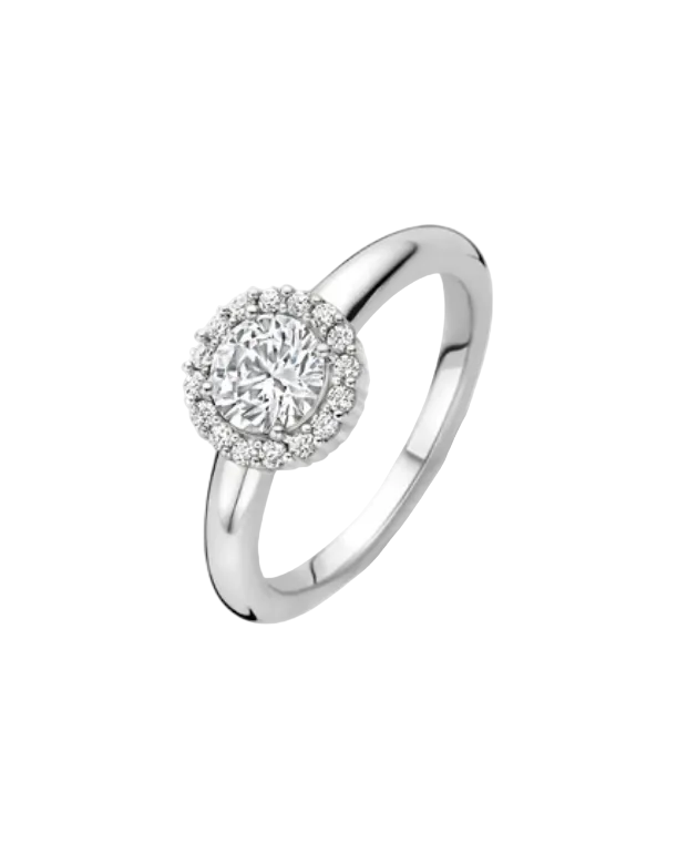 Ti Sento Classic Zirconia Ring Round