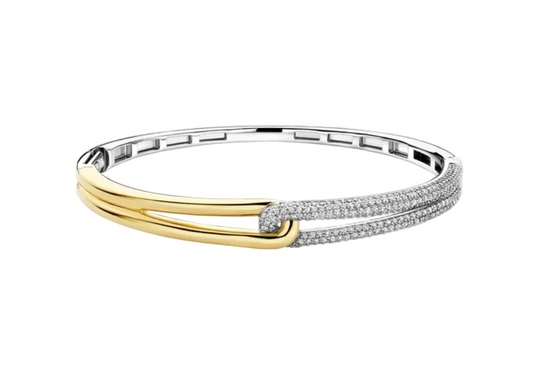 Ti Sento Zirconia Connected Bangle