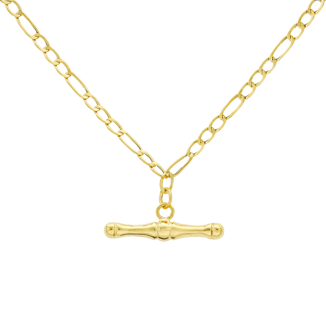 9ct Yellow Gold T-Bar 50 Figaro Albert Chain