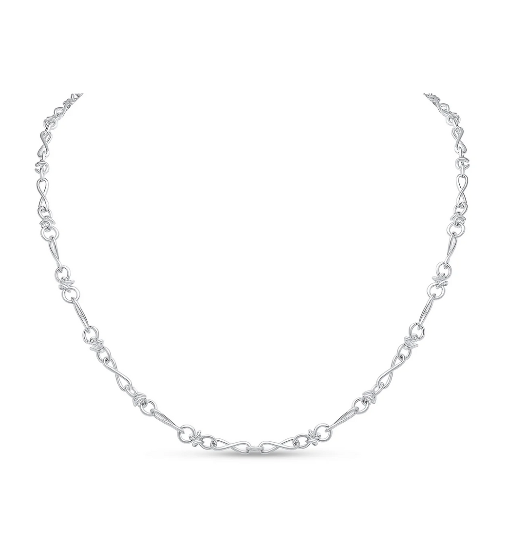 Silver 5.5mm Handmade Infinity Knot Chain