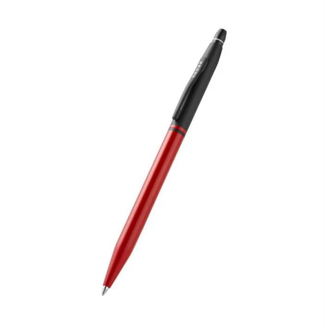 Cross Click Tuxedo Satin Metallic Red with Black Appointments Ballpoint Pen