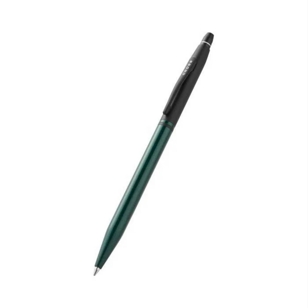 Cross Click Tuxedo Satin Metallic Green with Black Appointments Ballpoint Pen