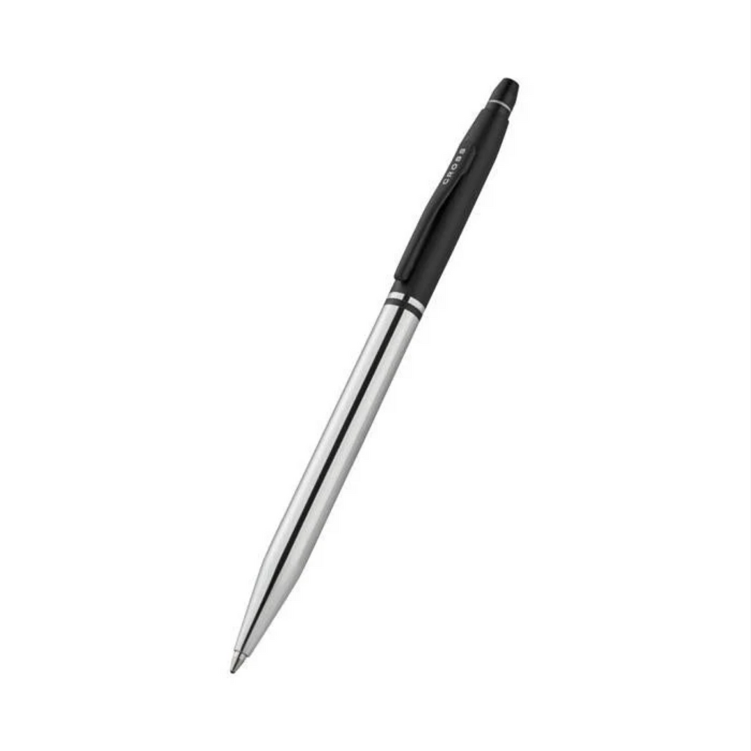 Cross Click Tuxedo Chrome with Black Appointments Ballpoint Pen