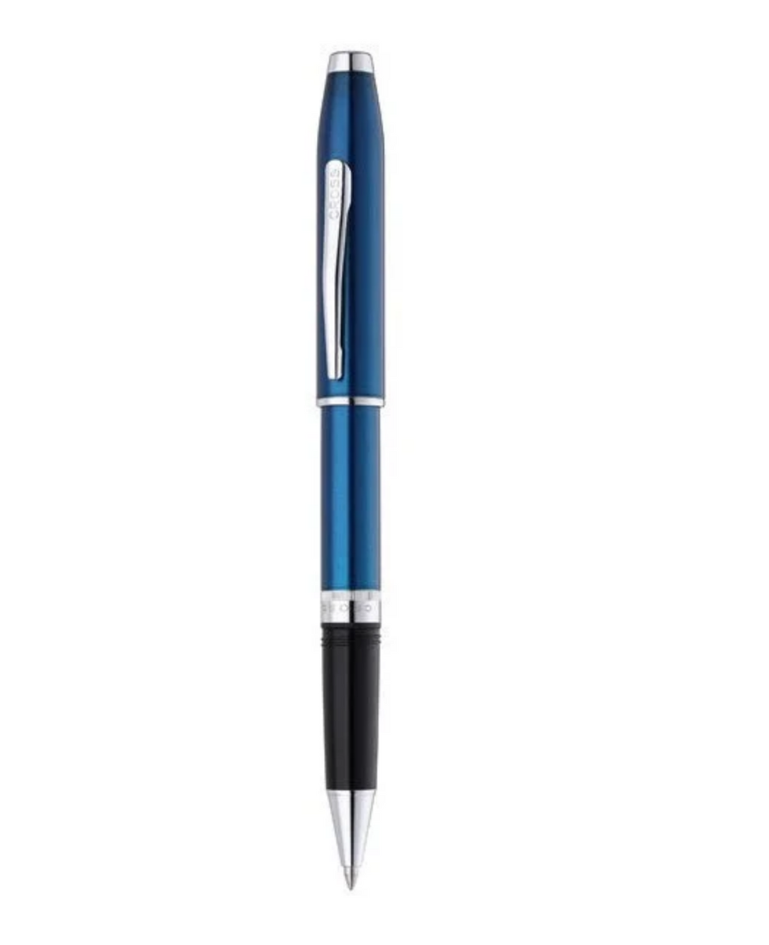 Cross Foundry Glossy Translucent Blue Lacquer with Polished Chrome Appointments Rollerball Pen