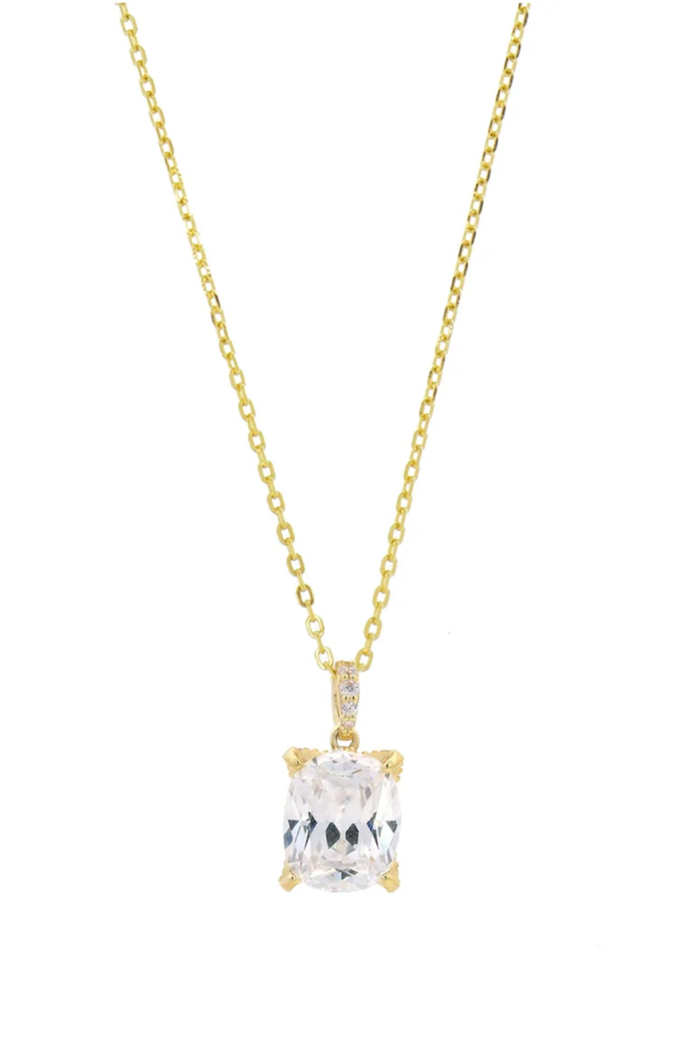Georgini Sydney Soirée Elaine Cushion Cut Gold Pendant