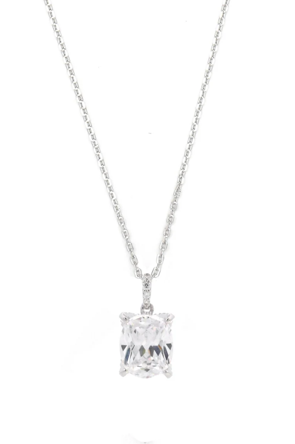 Georgini Sydney Soirée Elaine Cushion Cut Silver Pendant