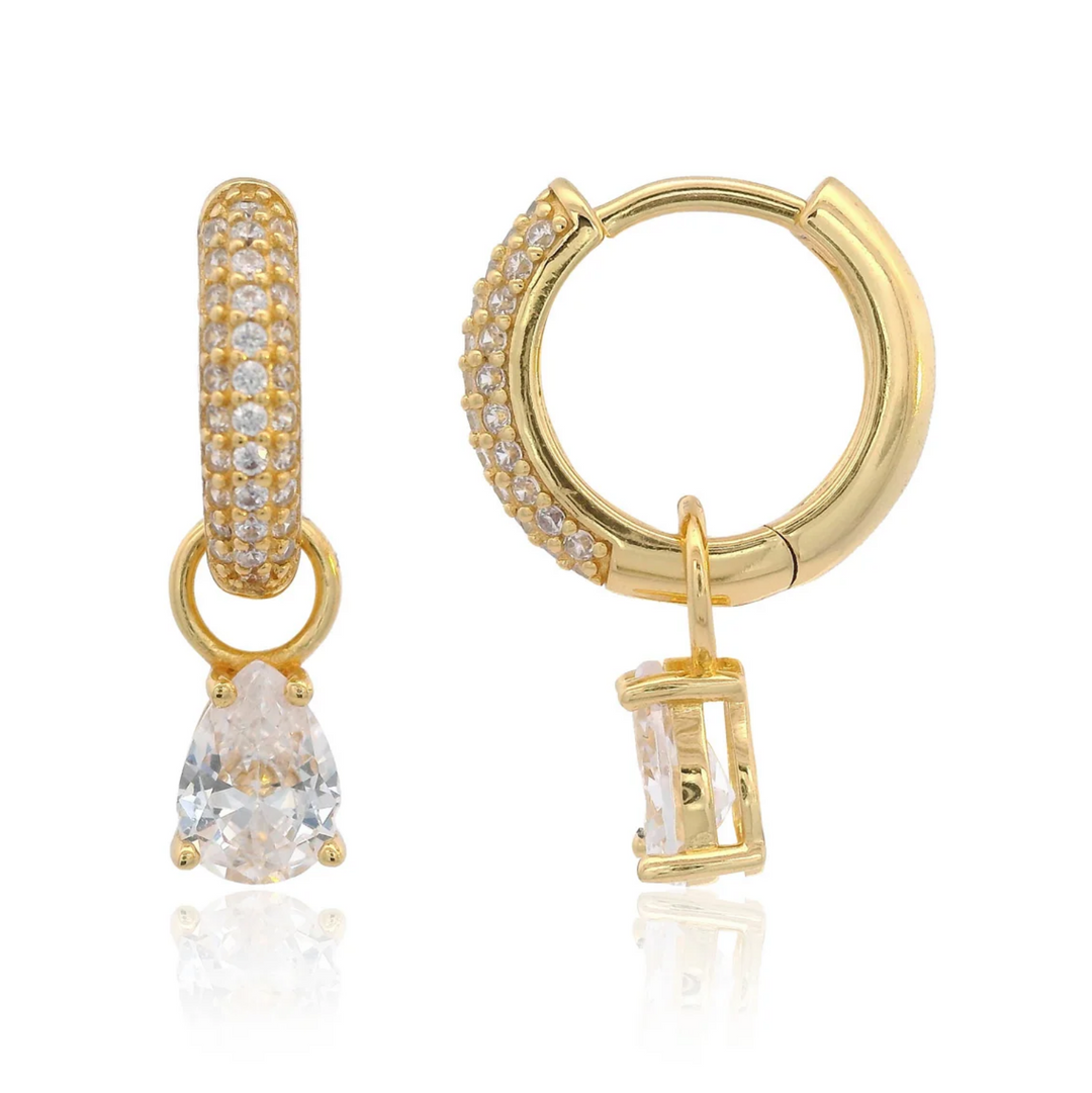 Georgini Wisteria Duo Pear Gold Earrings