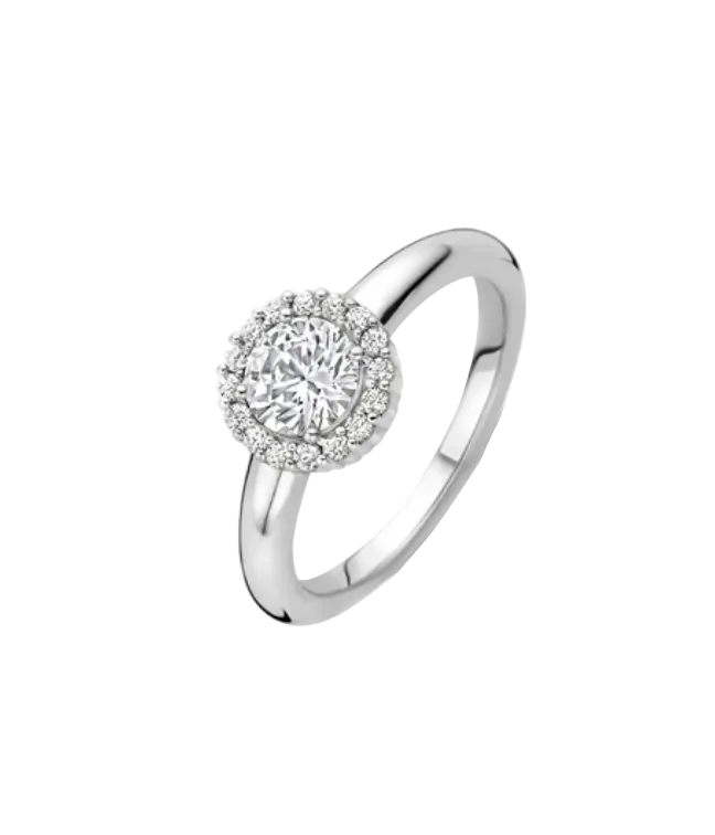 Ti Sento Classic Zirconia Round Ring