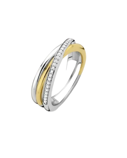 Ti Sento Zirconia Crossover Ring