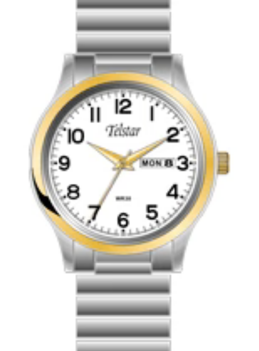 Telstar Gents Steel Expanding Bracelet Watch