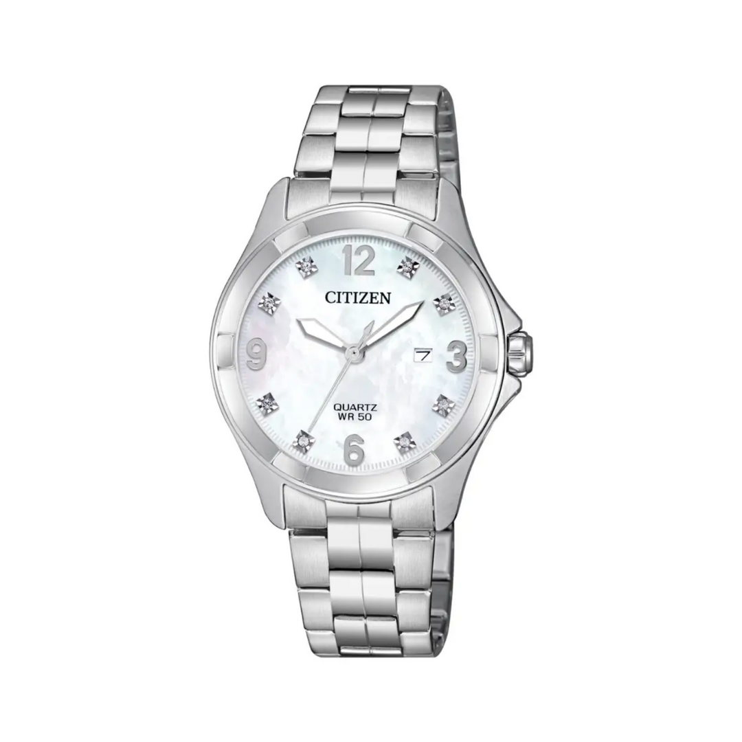 Citizen Quartz Date Crystal Ladies Watch