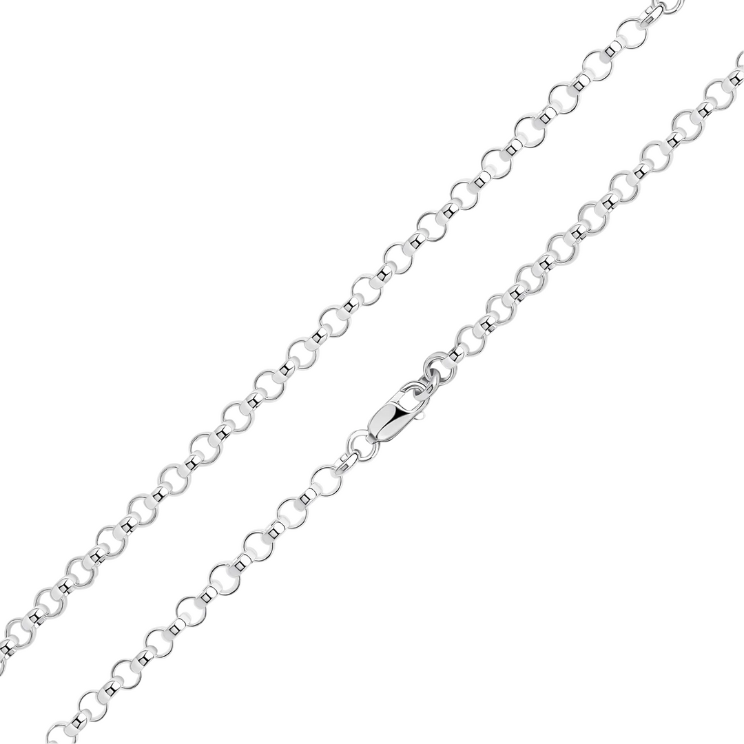 Silver Handmade 5mm Round Belcher Chain Bracelet 7.5"