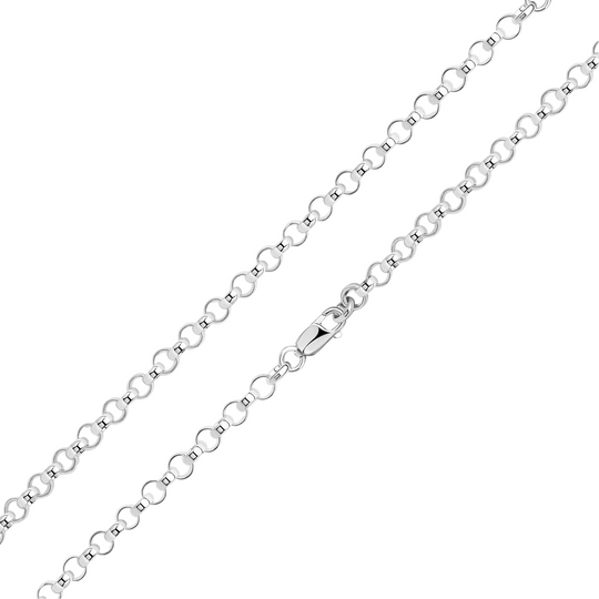 Silver Handmade 5mm Round Belcher Chain Bracelet 7.5"