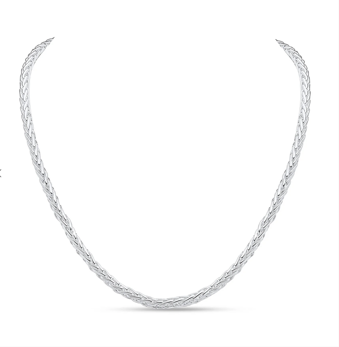 Silver 4.9mm Handmade Spiga 7.5" Chain