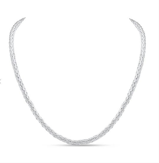 Silver 4.9mm Handmade Spiga 7.5" Chain