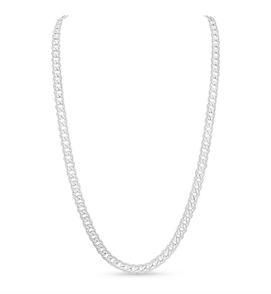 Silver 6.5mm Curb 24" Chain