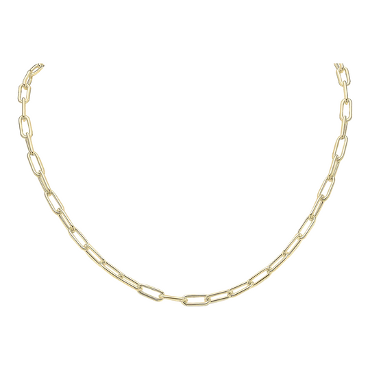 18ct Yellow Gold Vermeil 4mm Handmade Paperchain Chain