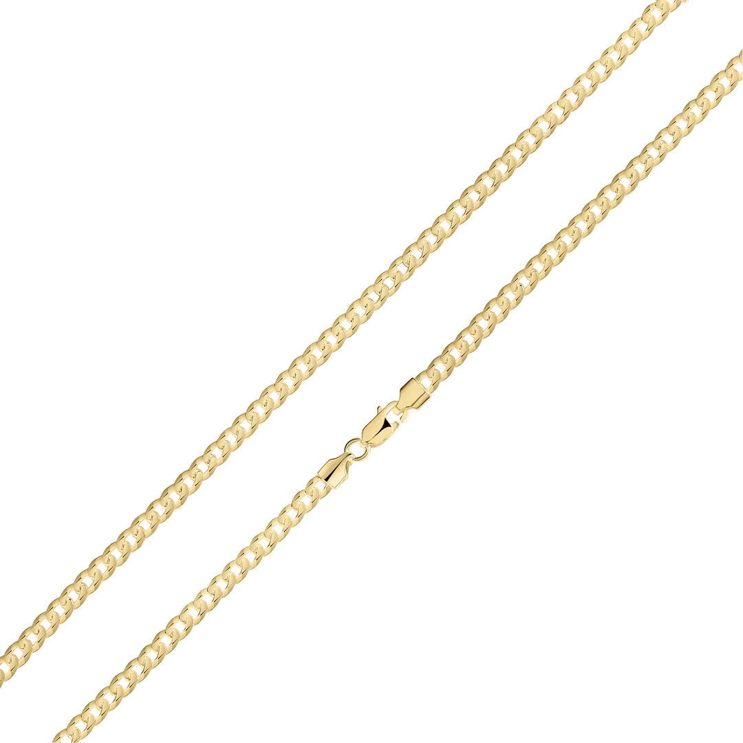 18ct Yellow Gold Vermeil 6mm Handmade Round Belcher Chain