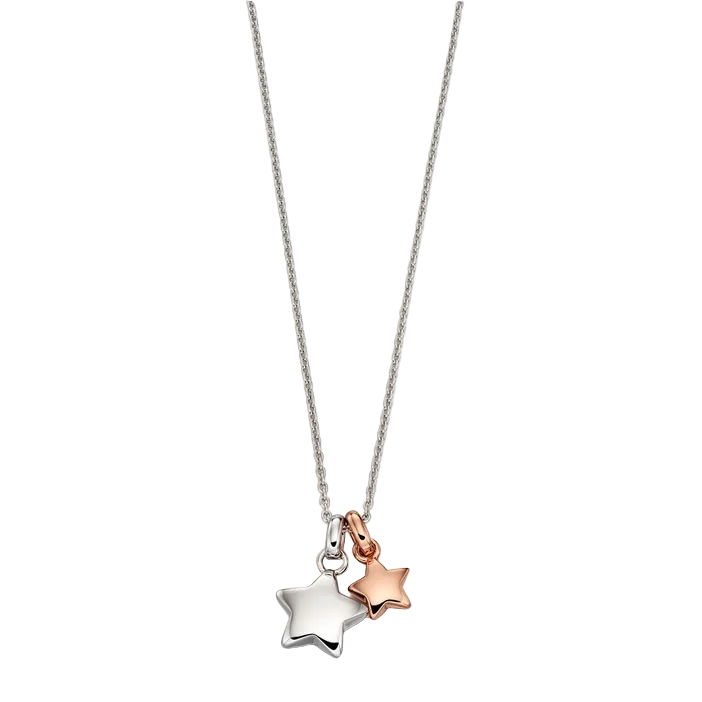 Suki Rose Gold Plated Double Star Necklace