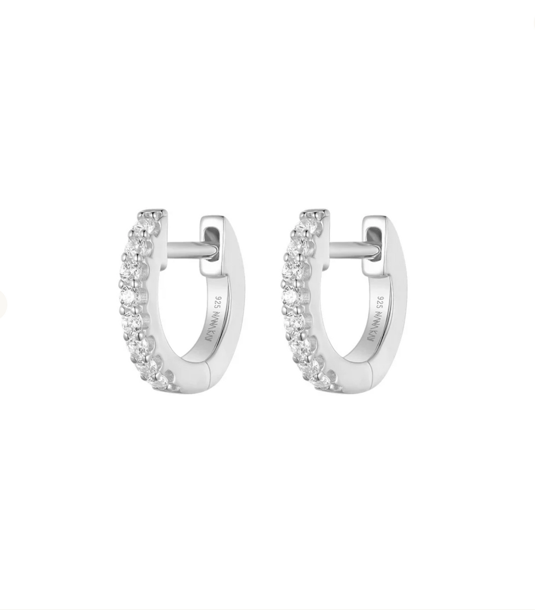 Nana Kay Glamour Girl Creole Zirconia Mini Earrings