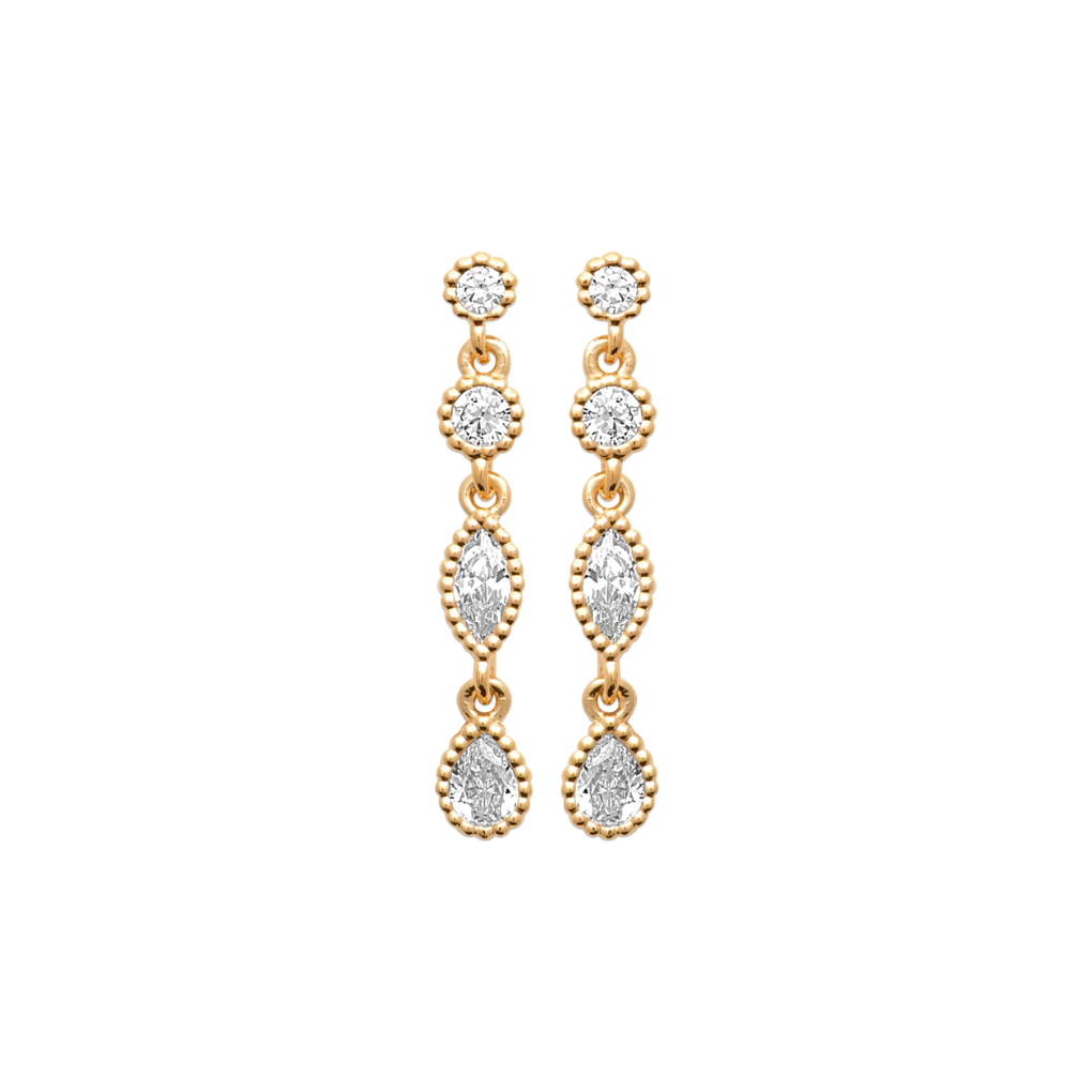 Burren Classic Cuteness Cubic Zirconia Drop Earrings