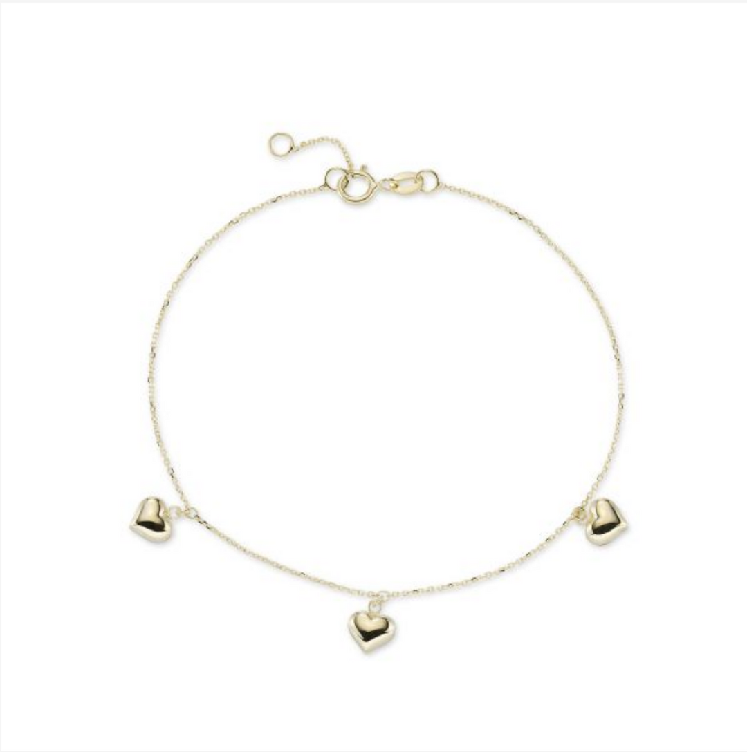 Mark Milton  9ct Yellow Gold Hearts Bracelet