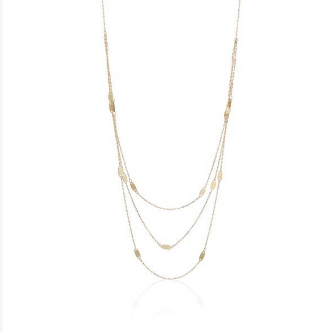 Mark Milton 9ct Yellow Gold Triple Chain Necklace