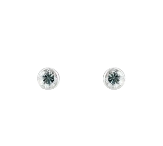 Mark Milton 9ct White Gold Cubic Zirconia Stud Earrings