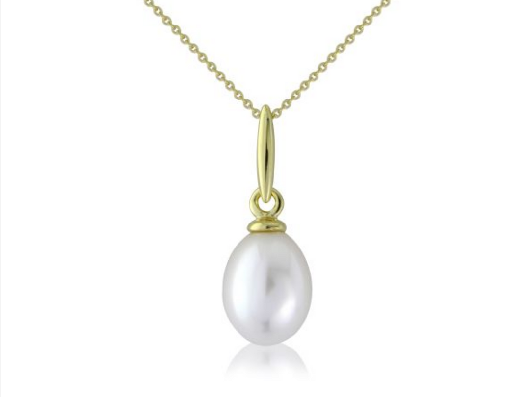 Mark Milton 9ct Yellow Gold Pearl Pendant Necklace