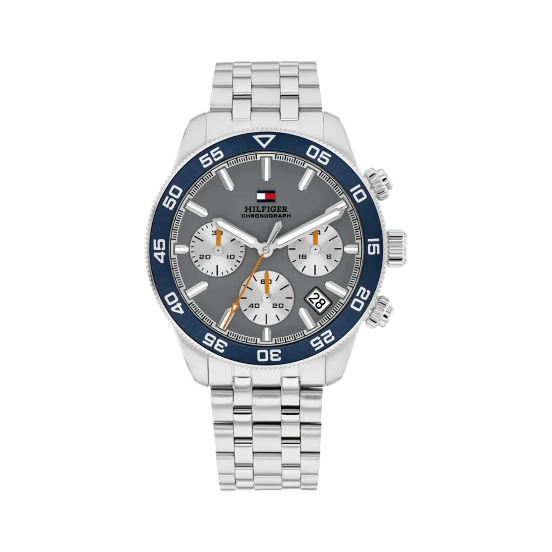 Tommy Hilfiger Grey Chrono Dial Gents Stainless Steel Watch