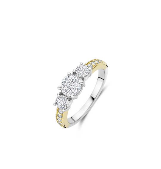 Ti Sento Classic Triple Zirconia Ring