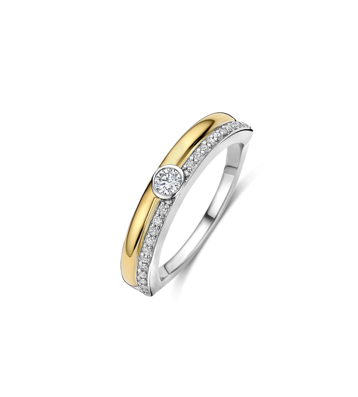 Ti Sento Classic Contrast Zirconia Ring