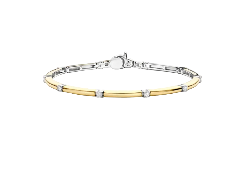 Ti Sento Classic Rectangular Zirconia Bangle