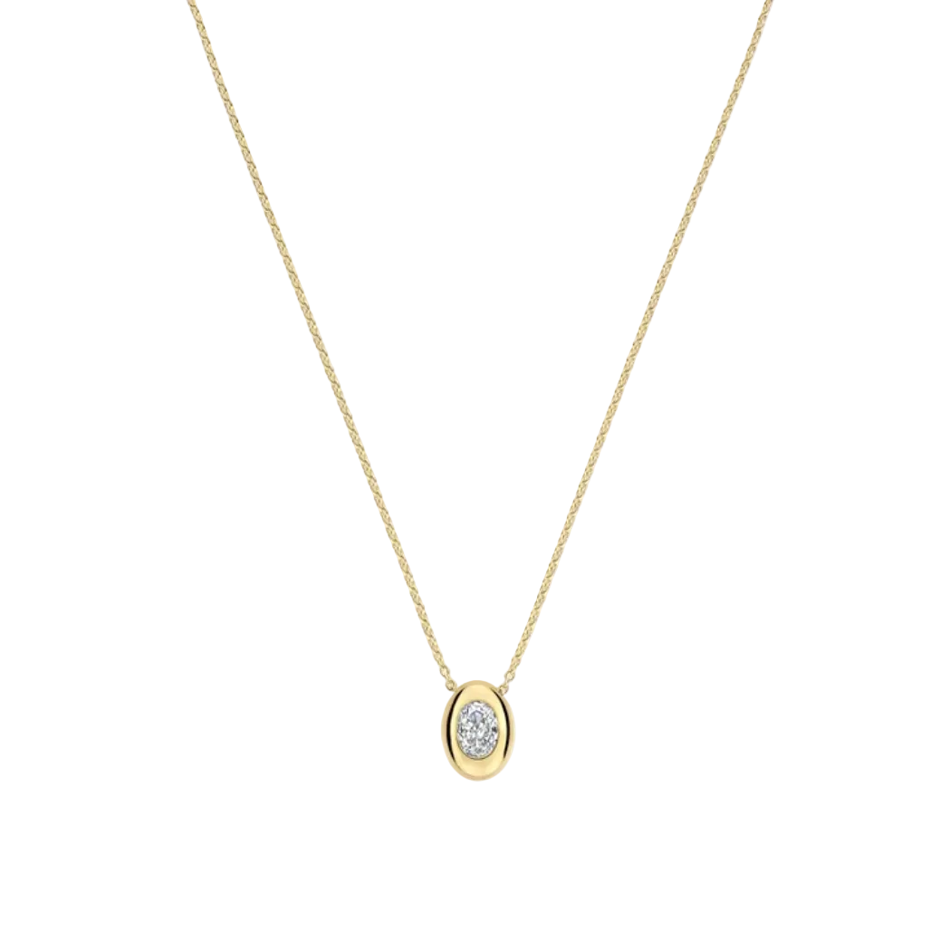 Ti Sento  Oval Sparkle Necklace