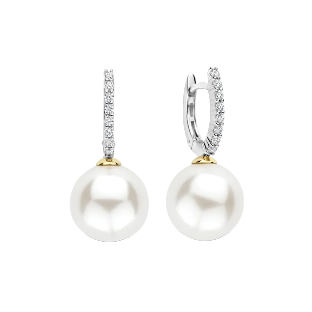 Ti Sento Icon Parel Hoops Gold Vermeil Earrings