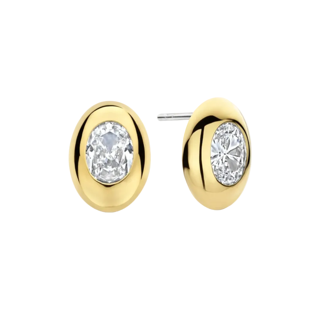 Ti Sento  Oval Sparkle Earrings
