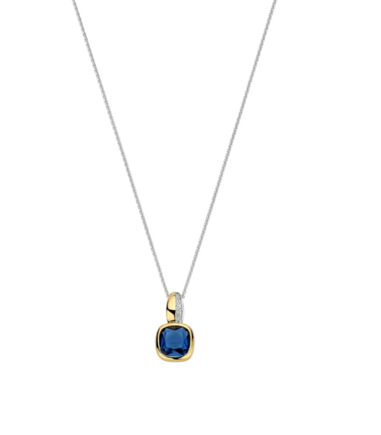 Ti Sento Blue Cushion Necklace