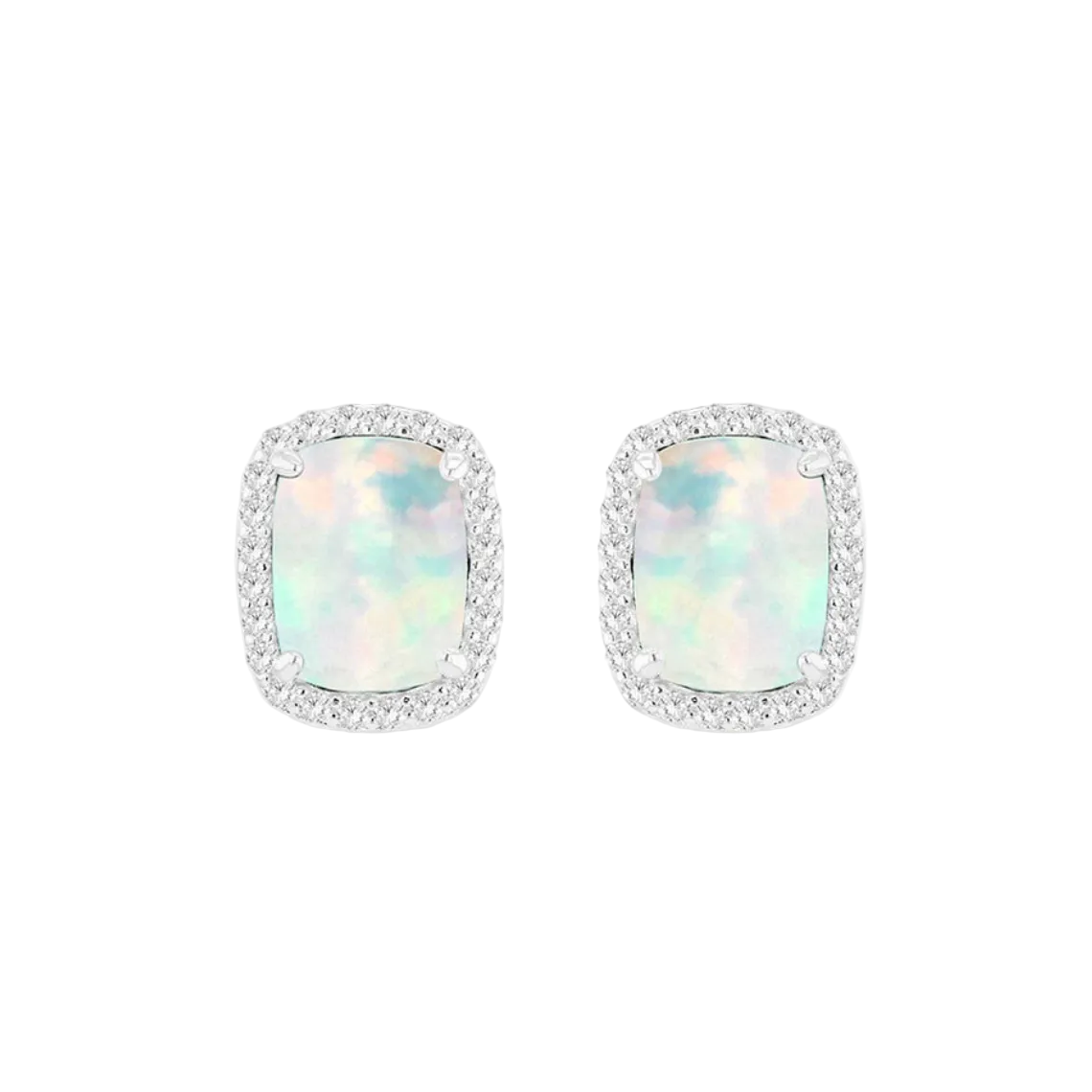 Opal earring studs