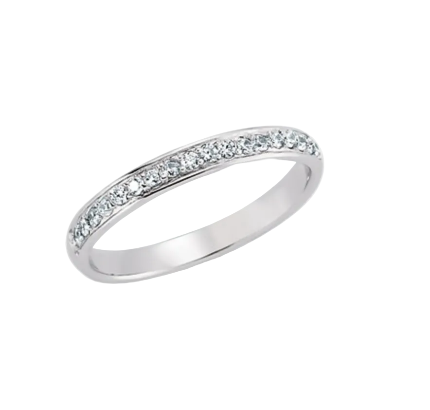 Sterling Silver CZ Half Eternity Ring