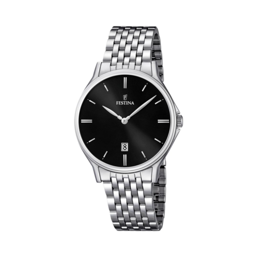 Festina Gents Black Dial Watch