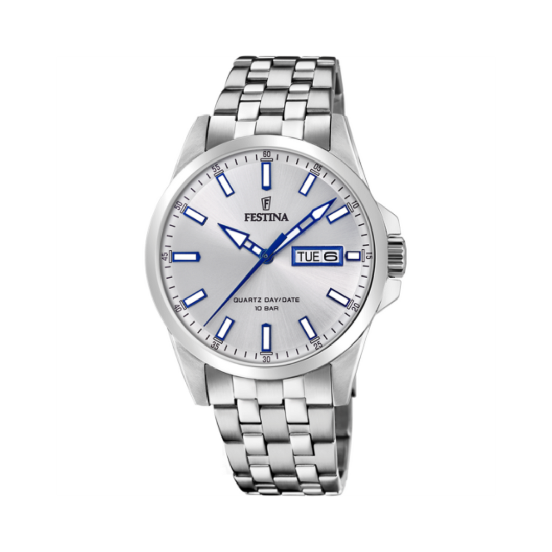 Festina Gents Steel Silver Dial Watch