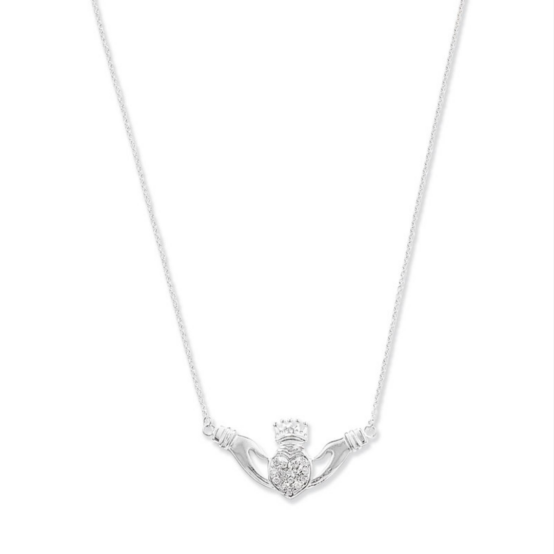 CZ Claddagh Necklace