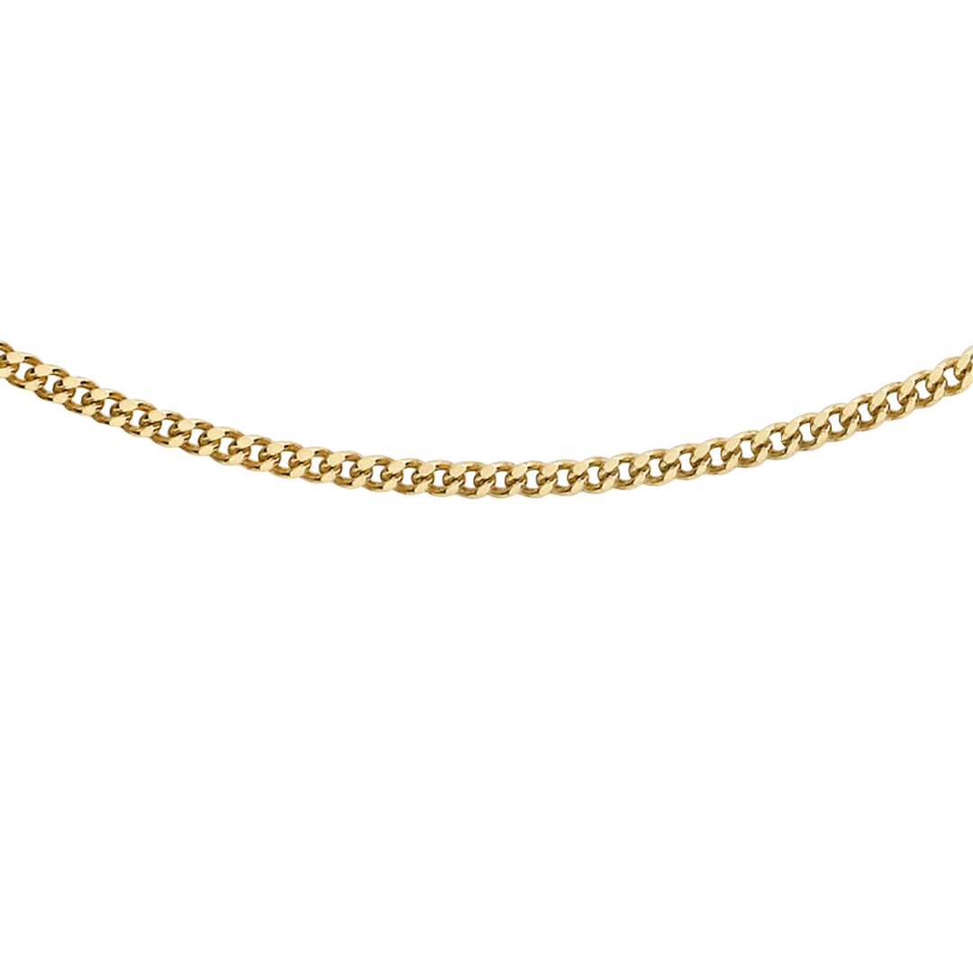 9ct Yellow Gold Diamond Cut Adjustable Curb Chain