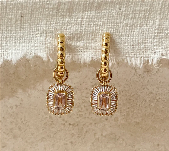 Earrings With Structure And Pendant