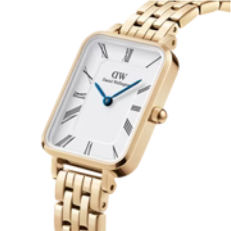 Quadro Roman Numerals 5-Link Gold