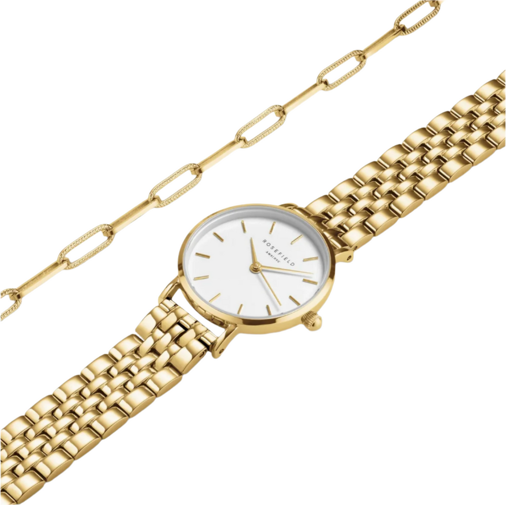 Rosefield Gold Small Edit Watch & Bracelet Set