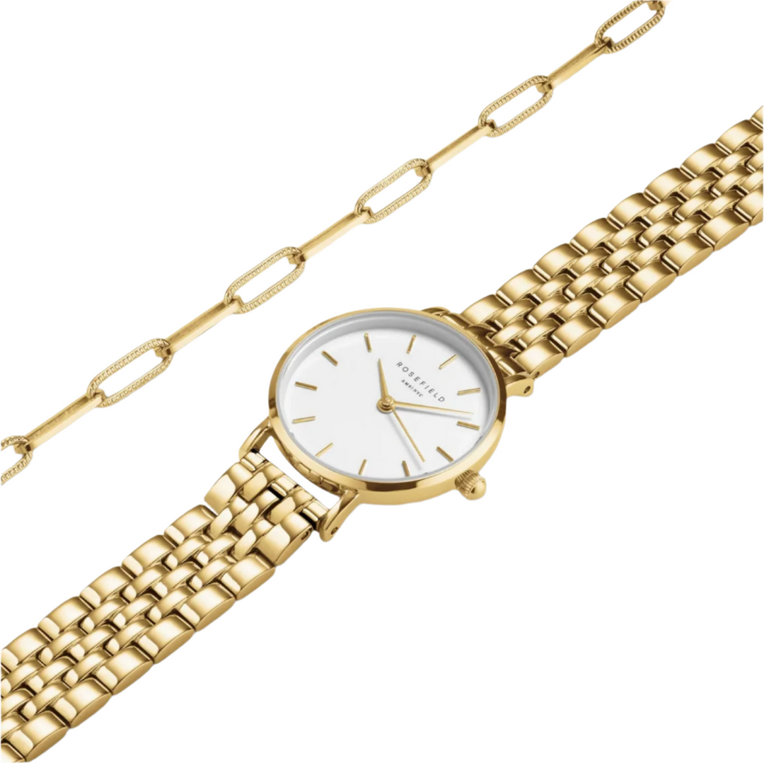 Rosefield Gold Small Edit Watch & Bracelet Set